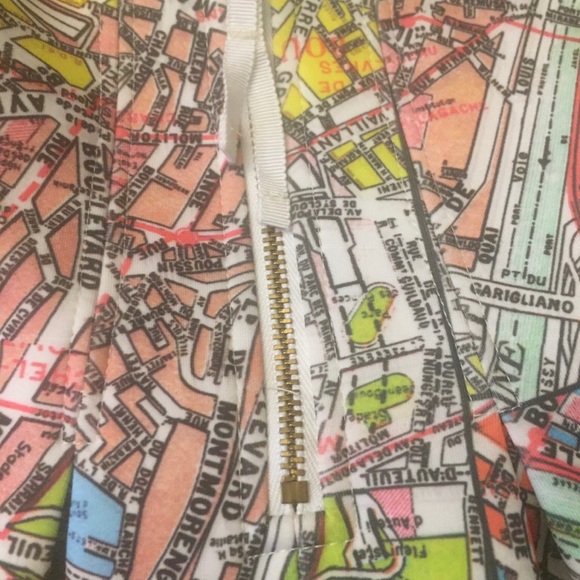 Anthropologie Maeve Carte neoprene Paris map skirt - Picture 8 of 8